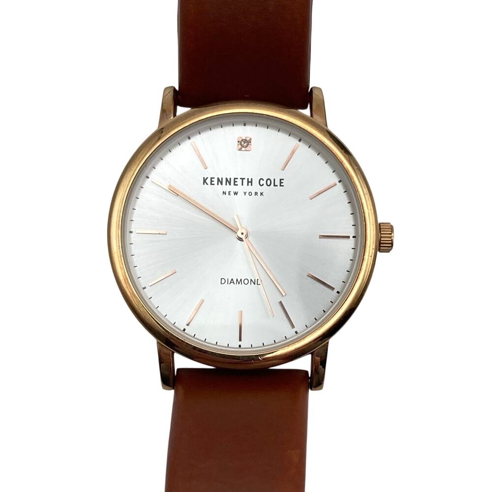 Kenneth Cole Diamond New York Men's Watch 40mm - New Battery WR 3ATM Adjustable